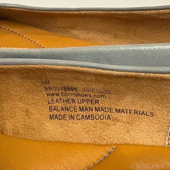 New Born Women's Size 6 Flats Light Blue Leather Comfort Slip-On Shoes - Picture 3 of 7